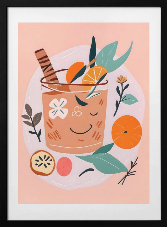 Cinnamon & Orange Cocktail - Art Print by Uma Gokhale