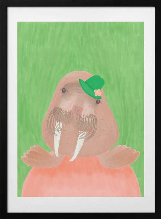 The Gentle Walrus - Art Print by Aliya Putrus