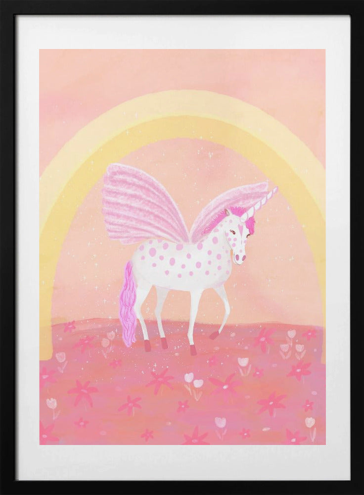 Pink Unicorn - Art Print by Aliya Putrus