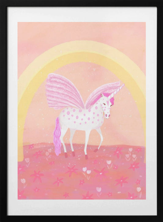 Pink Unicorn - Art Print by Aliya Putrus