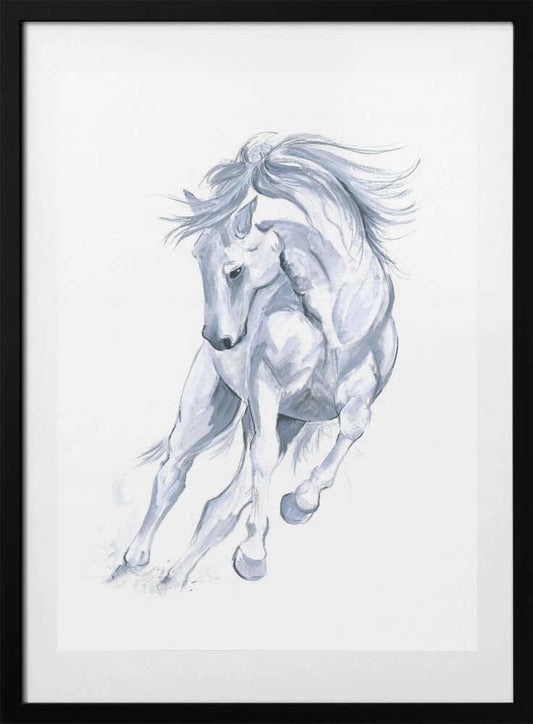 Horse Running Abstract - Art Print by Isabelle Brent