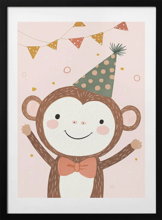 Joyful Monkey Bash - Art Print by Treechild