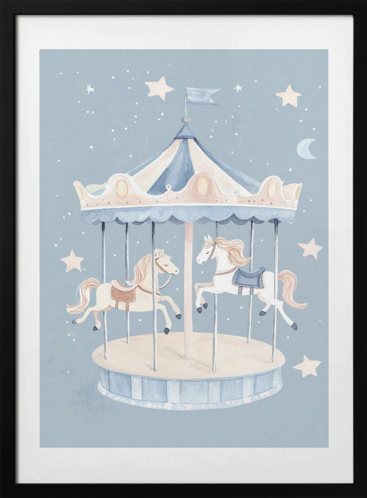 Dreamy Carousel Ride - Art Print by Treechild