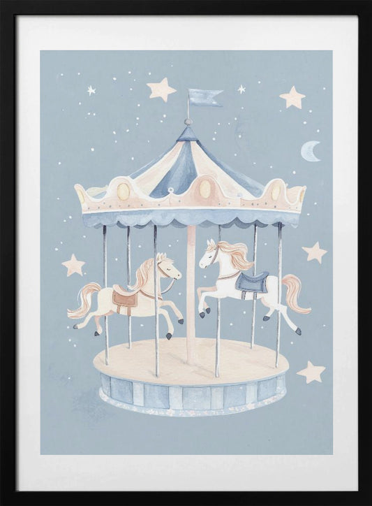 Dreamy Carousel Ride - Art Print by Treechild