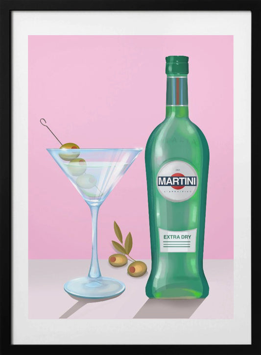 Martini Cocktail - Art Print by Petra Lizde