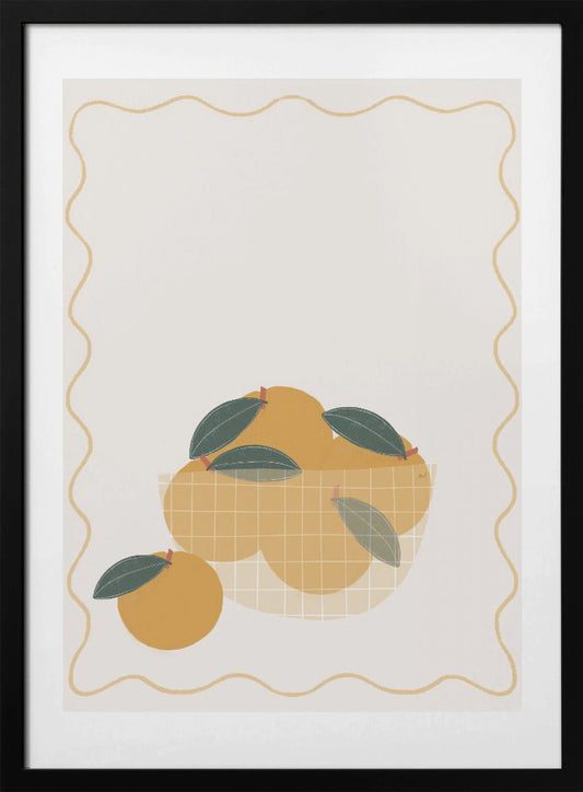 Bowl of Oranges - Art Print by Menina Lisboa