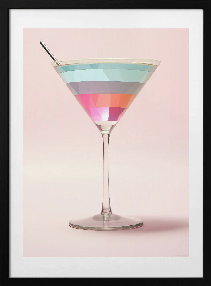 Striped Martini - Art Print by Andreas Magnusson