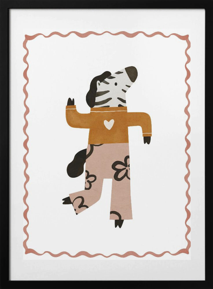 Zebra Groove - Art Print by Treechild