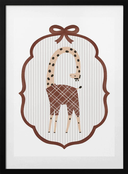 Curious Giraffe - Art Print by Treechild