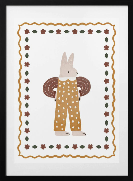 Dotted Bunny Parade - Art Print by Treechild