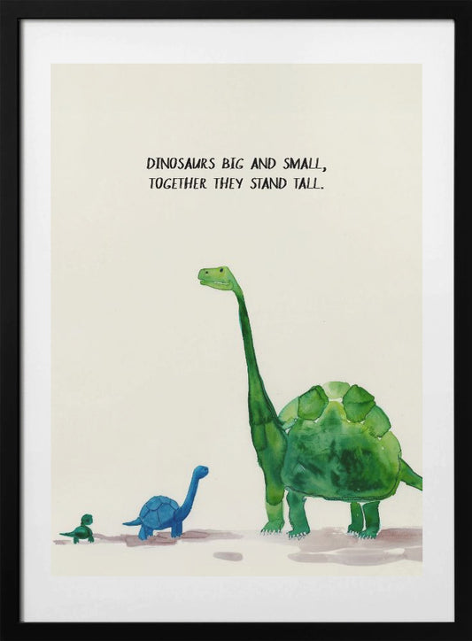 Dino Pals United - Art Print by Treechild