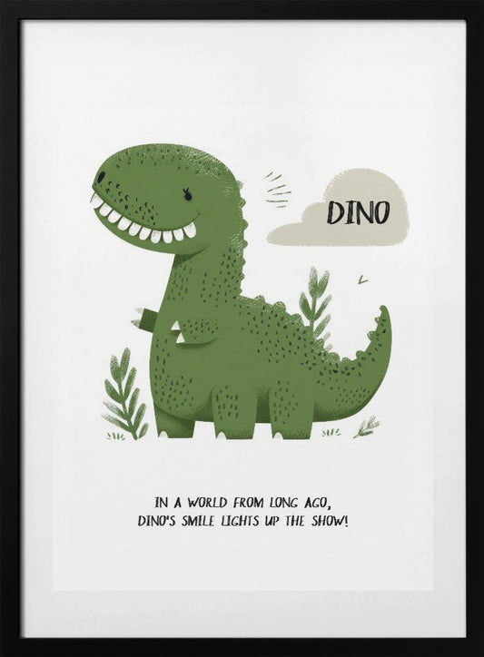 Dino&#039;s Grin Delight - Art Print by Treechild
