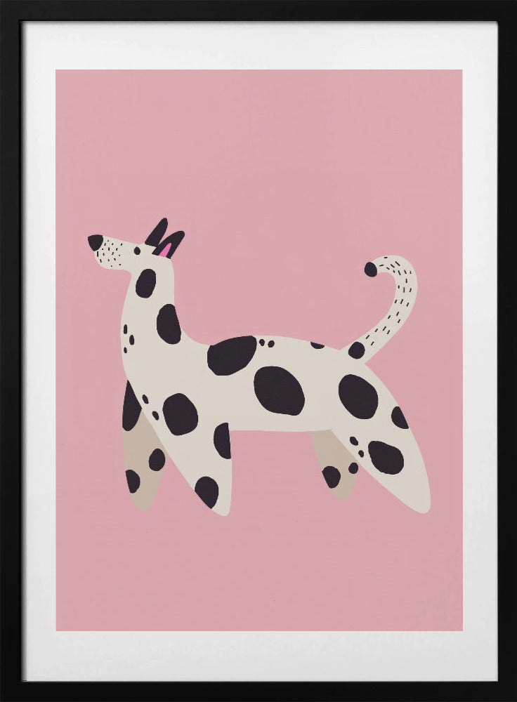 Spotted Pooch Stroll - Art Print by Treechild