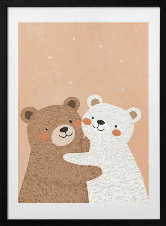 Bear Hug Bliss - Art Print by Treechild