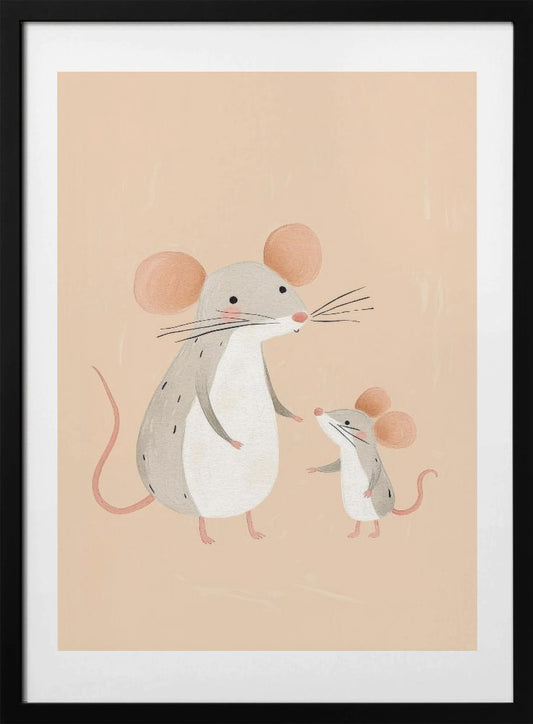 Mouse Family Portrait - Art Print by Treechild