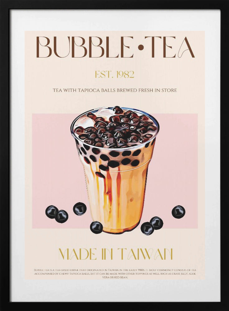Taiwanese Bubble Tea - Art Print by Nazma Khokhar