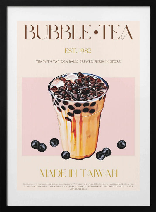 Taiwanese Bubble Tea - Art Print by Nazma Khokhar
