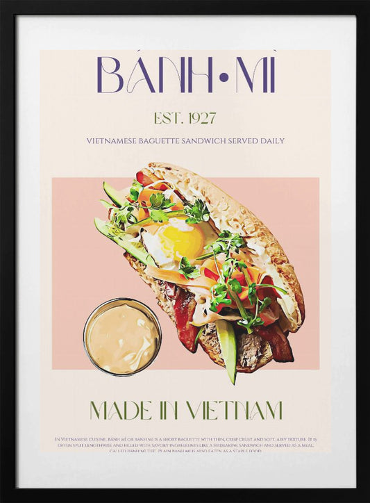 Vietnamese Baguette - Art Print by Nazma Khokhar