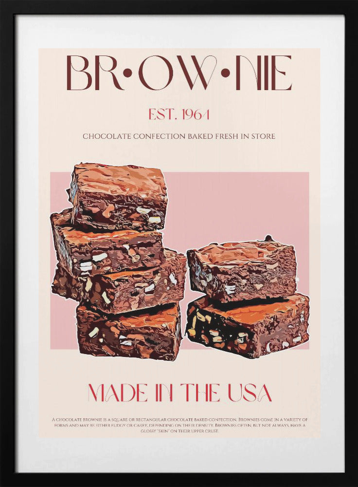 Choco Brownies Delight - Art Print by Nazma Khokhar