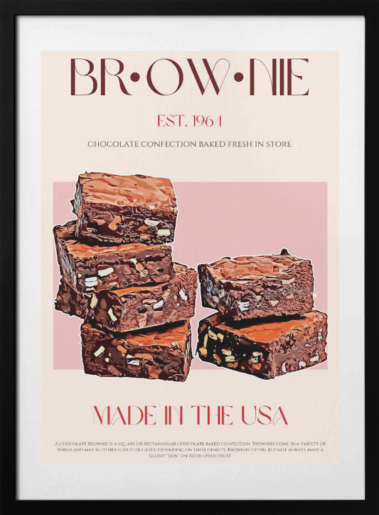 Choco Brownies Delight - Art Print by Nazma Khokhar