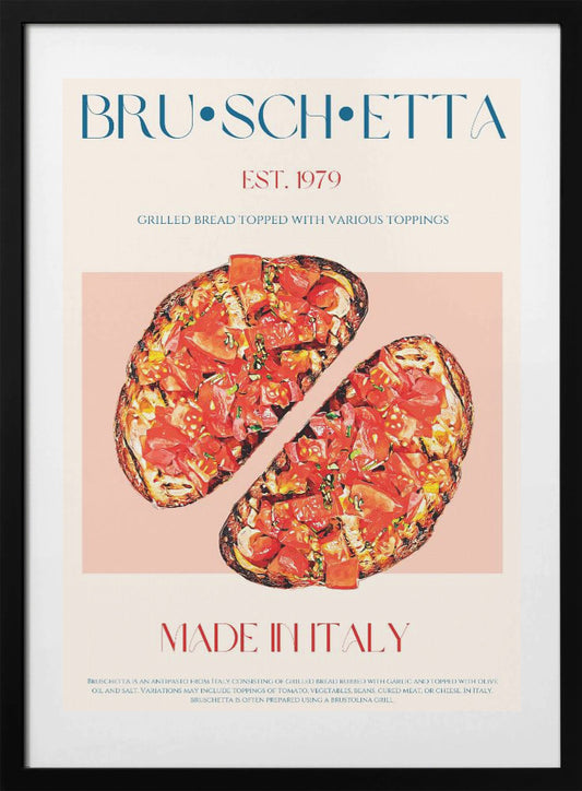 Flavorful Bruschetta - Art Print by Nazma Khokhar