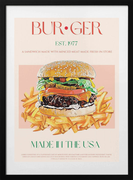 Classic American Bite - Art Print by Nazma Khokhar