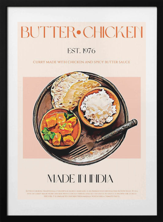 Butter Chicken Delight - Art Print by Nazma Khokhar