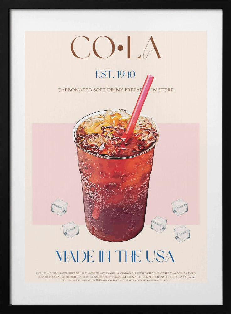 Chilled Cola Delight - Art Print by Nazma Khokhar