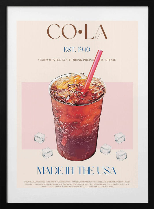 Chilled Cola Delight - Art Print by Nazma Khokhar