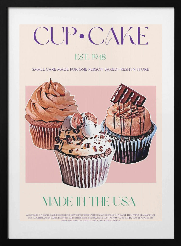 Decadent Cupcakes - Art Print by Nazma Khokhar