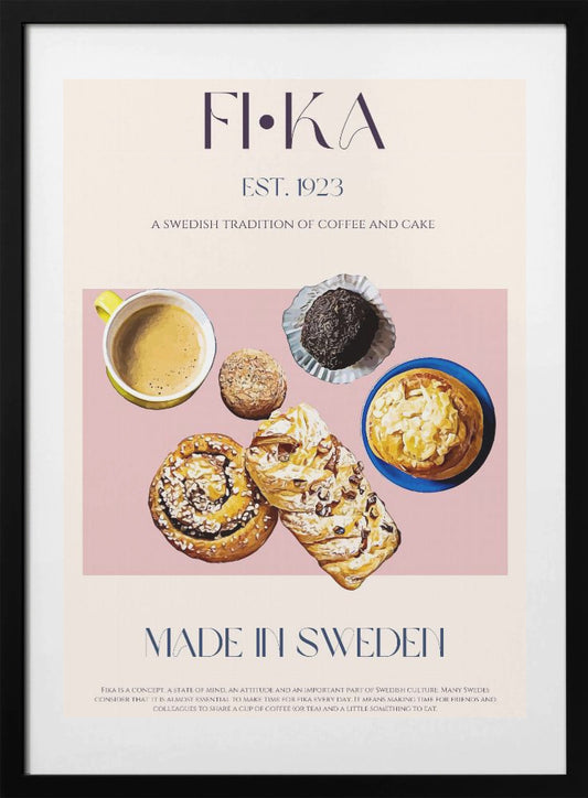 Swedish Coffee Break - Art Print by Nazma Khokhar