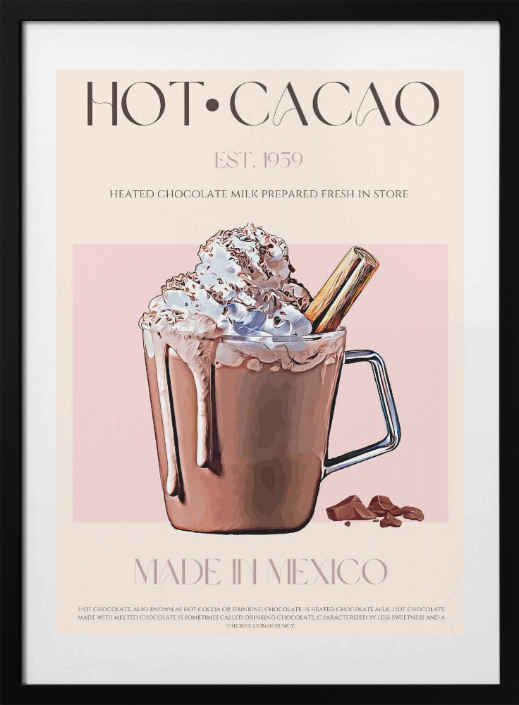 A Mug of Creamy Hot Cacao - Art Print by Nazma Khokhar
