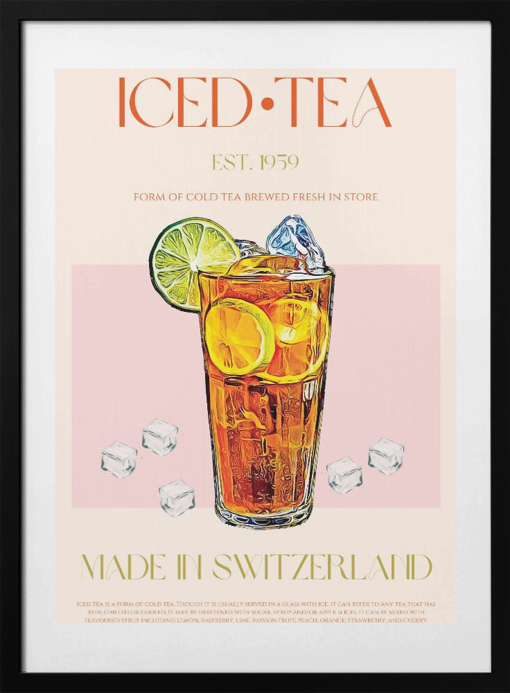 Refreshing Glass of Iced Tea - Art Print by Nazma Khokhar