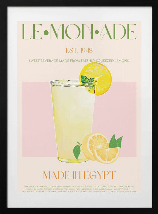 Refreshing Glass of Lemonade - Art Print by Nazma Khokhar