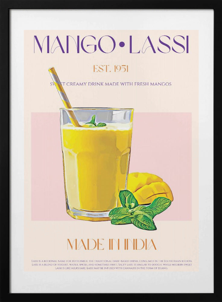 Mango Lassi Delight - Art Print by Nazma Khokhar
