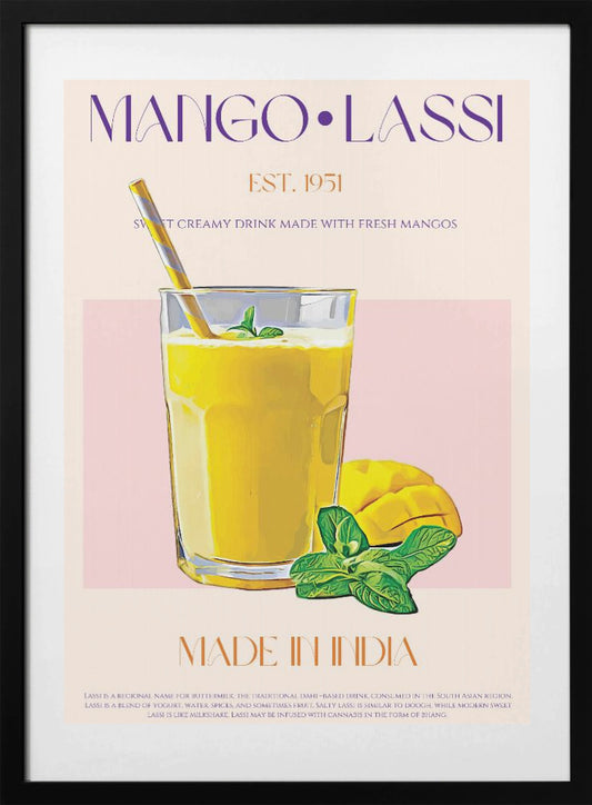 Mango Lassi Delight - Art Print by Nazma Khokhar