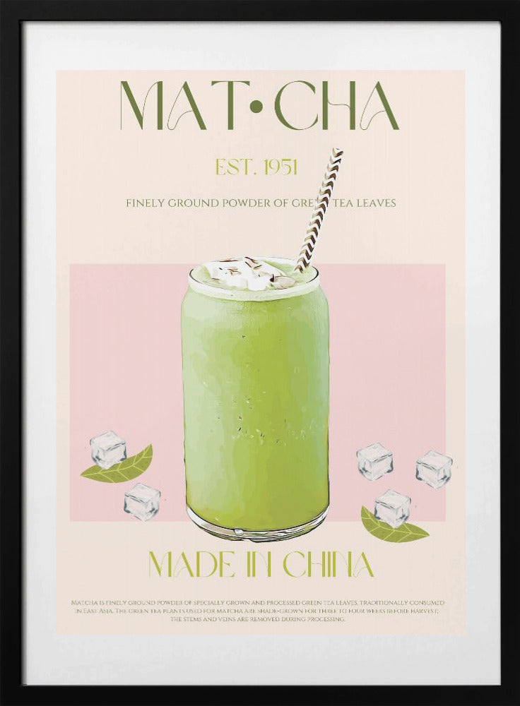 Chilled Matcha Drink - Art Print by Nazma Khokhar