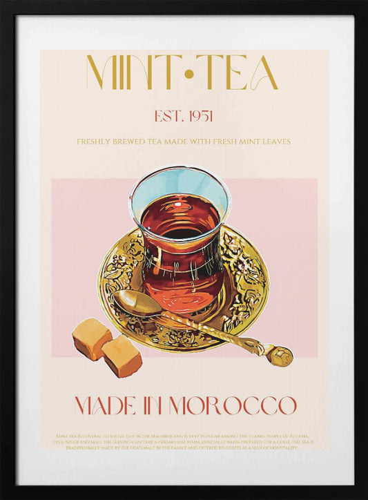 Moroccan Mint Tea - Art Print by Nazma Khokhar