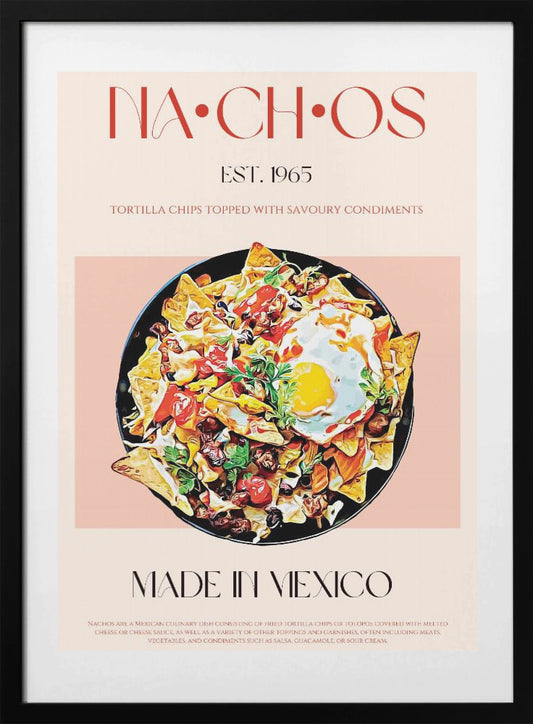 Colorful Mexican Nachos - Art Print by Nazma Khokhar