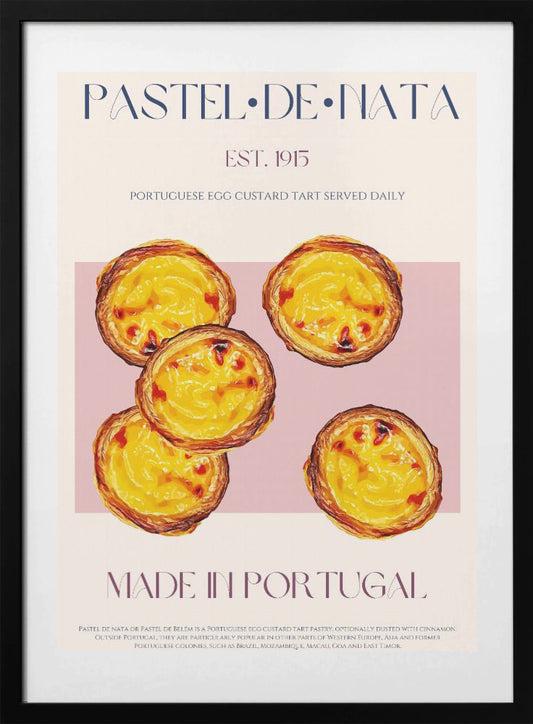 Traditional Portuguese Egg Custard Tart - Art Print by Nazma Khokhar