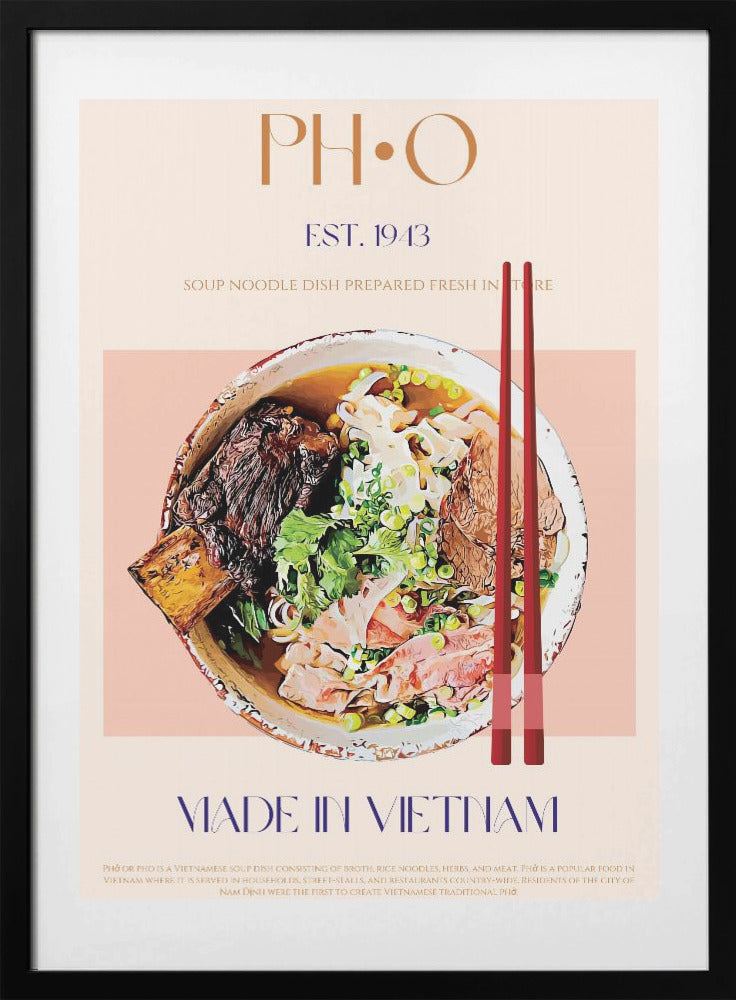 Vietnamese Noodle Delight - Art Print by Nazma Khokhar