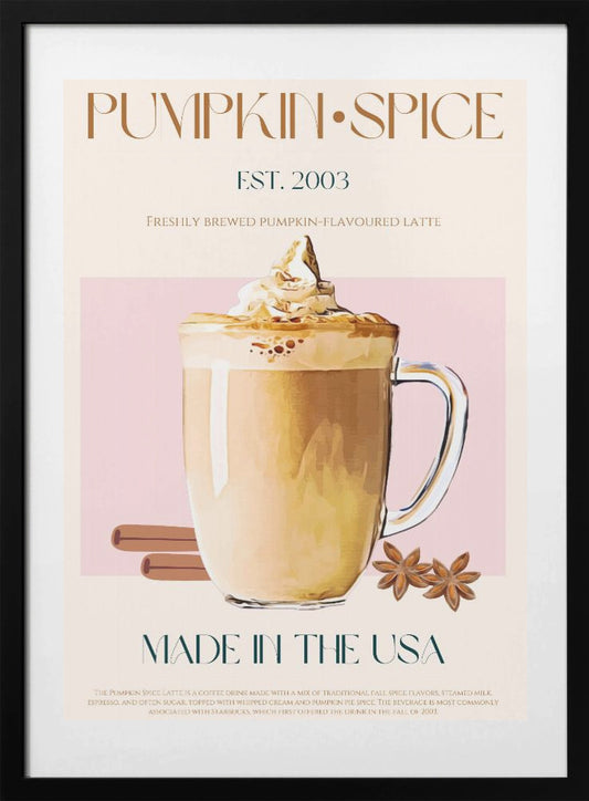 Autumn Latte Delight - Art Print by Nazma Khokhar