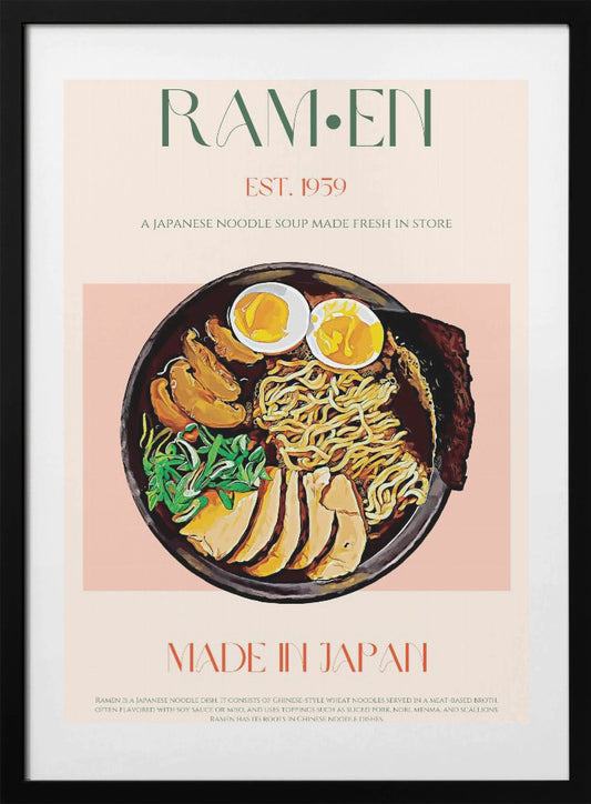 Savoring Japanese Ramen Bowl - Art Print by Nazma Khokhar