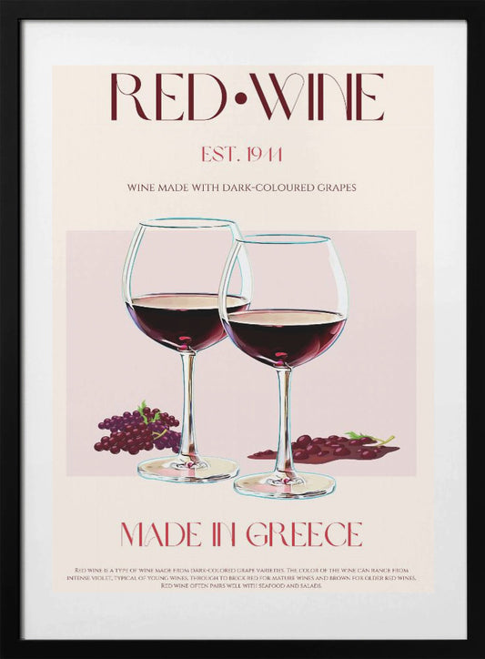 Greek Wine Elegance - Art Print by Nazma Khokhar