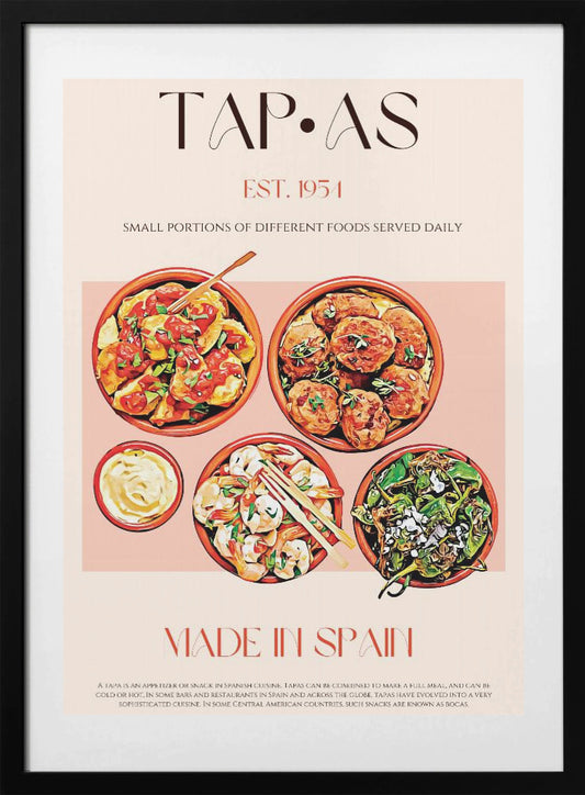 Flavorful Spanish Bites - Art Print by Nazma Khokhar