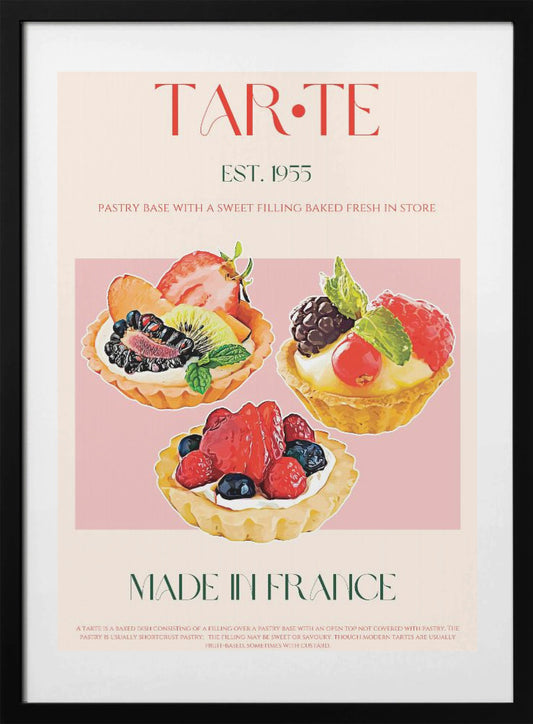 French Tart Symphony - Art Print by Nazma Khokhar