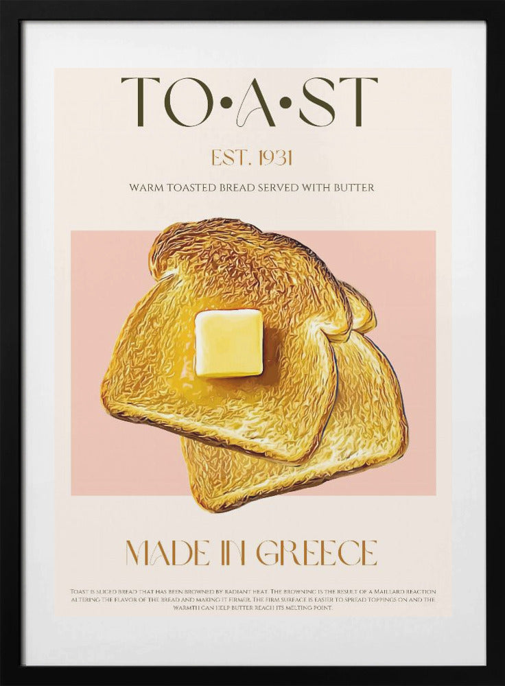 Toast Print - Art Print by Nazma Khokhar