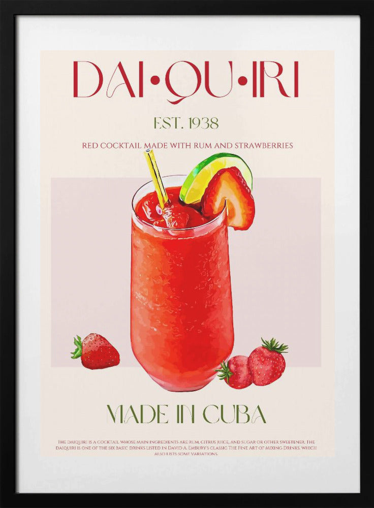 Cuban Daiquiri Delight - Art Print by Nazma Khokhar