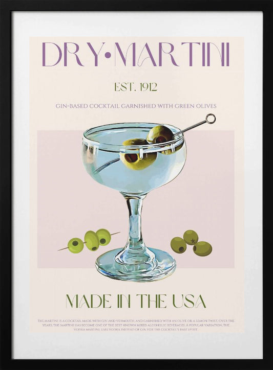 Classic Martini Charm - Art Print by Nazma Khokhar