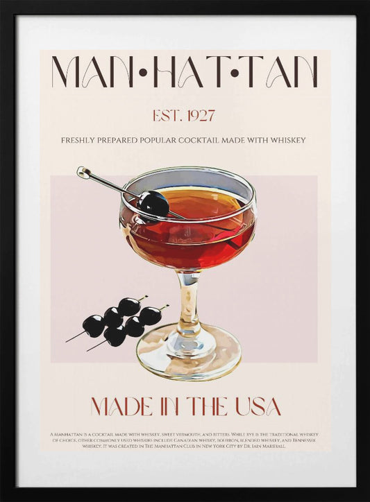 Classic Manhattan - Art Print by Nazma Khokhar